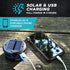 KIZEN Solar Camping Lantern - LED Emergency Flashlight, Collapsible Lamp, Rechargeable with Solar or Plug
