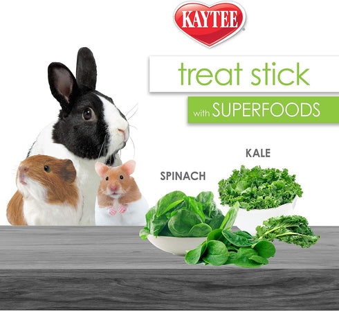 Kaytee Small Animal Treat Stick, Superfoods Spinach & Kale, 5.5 oz