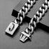 BAOBOTE Gold Chain Dog Collar with Secure Snap Buckle, 19MM Cuban Link Chew Proof Heavy Duty for Medium Large Dogs