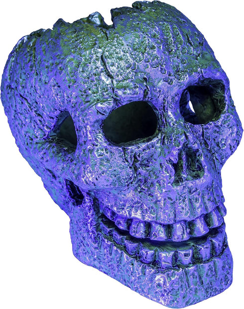 GloFish Skull Ornament, Detailed Aquarium Hideaway for Fish