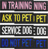 8 Pieces Colorful Service Dog Patches, Do Not Pet and Ask to Pet Vest Patches for Animal Tactical Harnesses