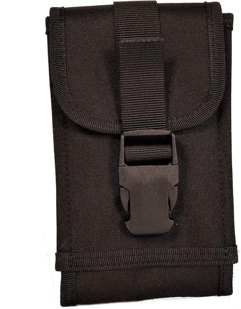 XL Smartphone StrapPack with Clip Front Flap (Black) - Backpack Shoulder Strap Attachment