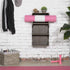 MyGift Wall Mounted Vintage Gray Wood 3-Tier Foam Roller, Yoga Mat Hanging Rack with Display Shelf