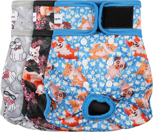 Reusable Female Dog Diaper, Highly Absorbent Doggie Diapers for Female Dogs, Dog