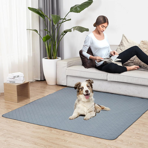Eterish Reusable Washable Pee Pads for Dogs, Extra Large 47'' x 47'' 2 Pack, Waterproof Whelping Potty Pads