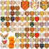 Sanwuta 72 Pcs Thanksgiving Dog Bandana Bulk Washable Puppy Triangle Scarfs Thanksgiving