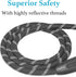 iYoShop 6 FT Durable Slip Lead Dog Leash - Padded Handle, Highly Reflective Threads, Medium/Large, Black