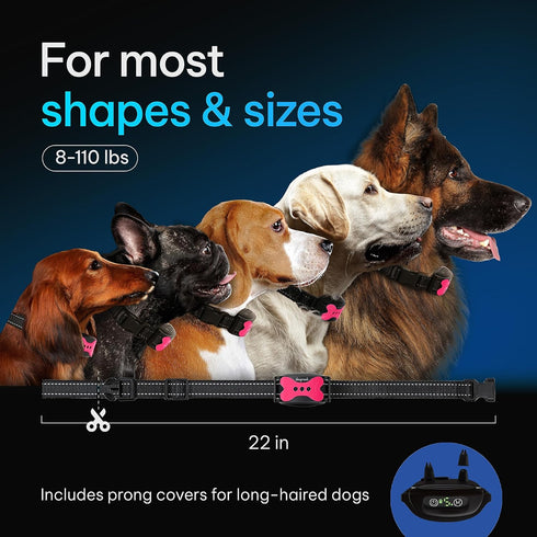 DogRook Rechargeable Dog Bark Collar - No Shock Smart Training Collar, Beep & Vibration Stop Barking Devices, Anti Bark