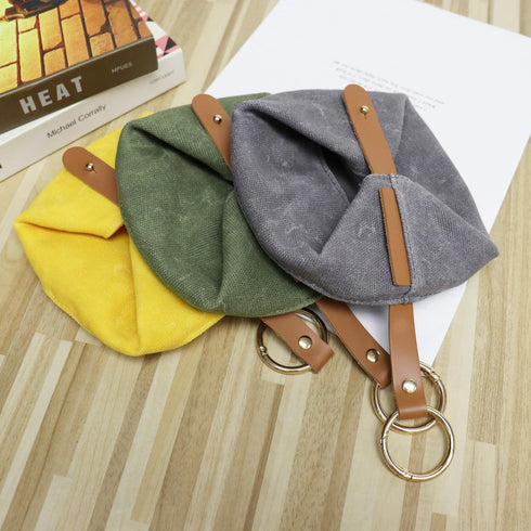 Waxed Canvas Foldable Dog Bowl (Grey)