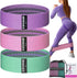 Resistance Bands Set with Non-Slip Design, 3 Levels for Hips & Glutes, Booty Bands for Home Fitness, Yoga, Pilates