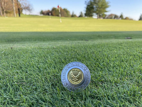 Players Dual Golf Ball Marker, 2 in 1 Military Ball Marker, Perfect Golf Accessories Gift