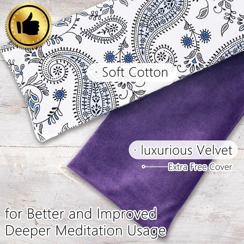 Lavender Eye Pillow for Relaxation, Yoga, Sleep – Weighted Mask for Headache, Aromatherapy Compress