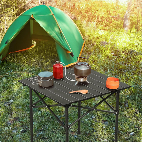 MIIEELO 20x20 in Portable Folding Camping Table Ultralight Collapsible Table Outdoor Camp Table Outdoor Side Table
