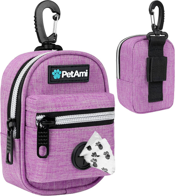 PetAmi Dog Poop Bag Holder for Leash, Dog Pet Waste Bag Dispenser