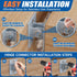 1 Pack Stationary Dock Connector Hinge Kit | Galvanized Dock Hardware Brackets | Heavy-Duty Dock Parts for Connect Dock
