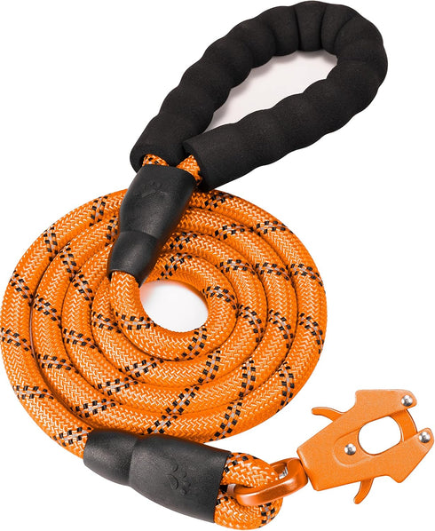 2/4/5/6FT Heavy Duty Dog Leash, Reflective Nylon with Aluminum Quick Release/Locking Clip for All Dog Sizes