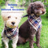 Adjustable Plaid Dog Bandanas, 1PC Soft Washable Cotton Triangle Bib for Small Medium Large Dogs and Cats