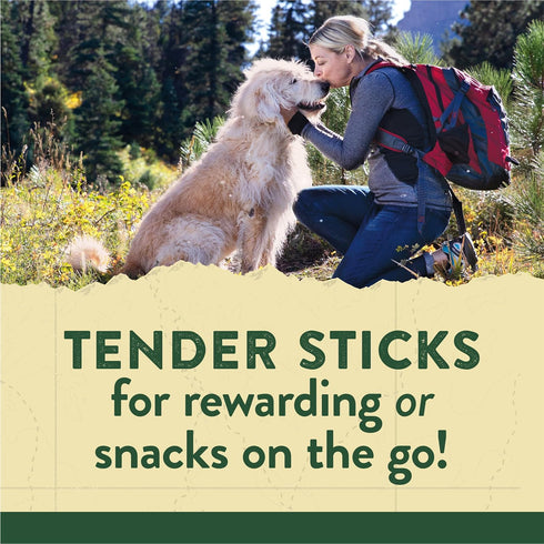 16 oz. Zukes Adventure Sticks Chicken and Turkey Dog Treats, Natural Dog Treat Sticks - Pouch
