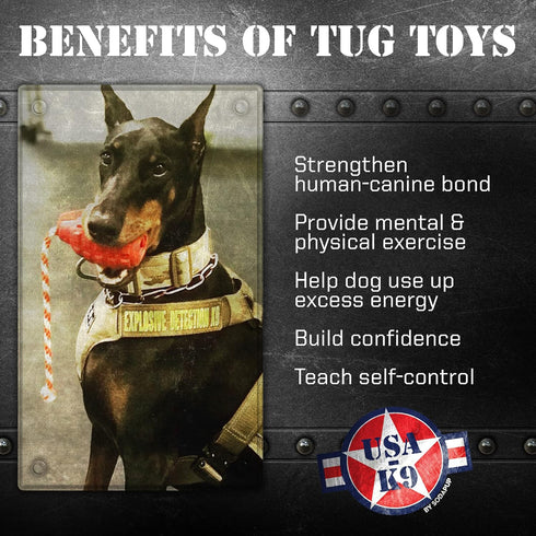 SodaPup USA-K9 Grenade – Durable Dog Tug Toy, Chew Toy & Treat Dispenser Made in USA from Non-Toxic Natural Rubber