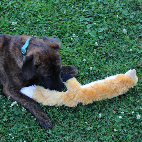SPOT Skinneeez Extreme Quilted Fox Dog Toy, Durable, Stuffing Free, 4 Layers, 2 Squeakers, Ideal for Medium and Large