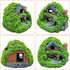 Tfwadmx 3 Pcs Hobbit House Resin Aquarium Decoration, Betta Hideout Cave, Mini Garden Landscaping Accessories