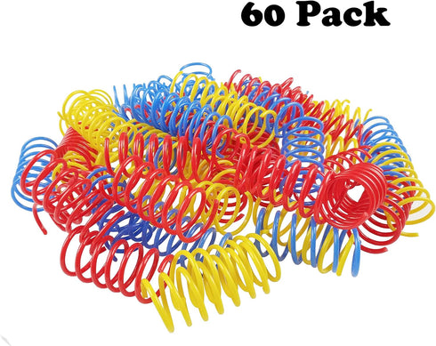 Tamu Style Cat Spring Toys - 60 Pack Playful Coils for Kittens, BPA Free Plastic for Active Healthy Play