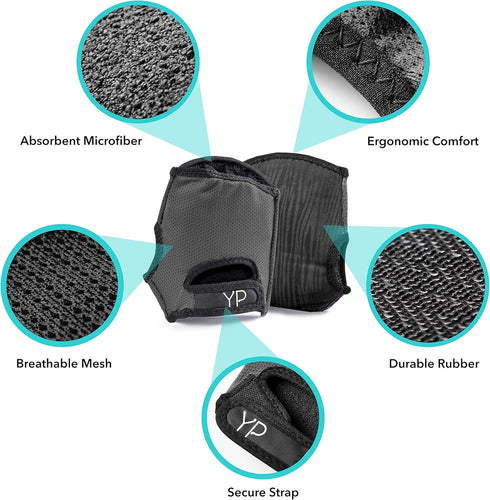 YogaPaws Elite Padded Anti Slip Grip Gloves for Women and Men for Yoga, Power Yoga, Pilates, Cycling, Crossfit, Outdoor
