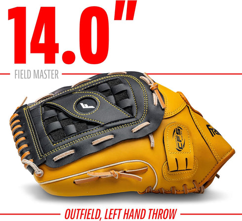 Franklin Sports Baseball + Softball Gloves - Field Master Adult + Youth Gloves - Right Hand + Left Hand - Infield +