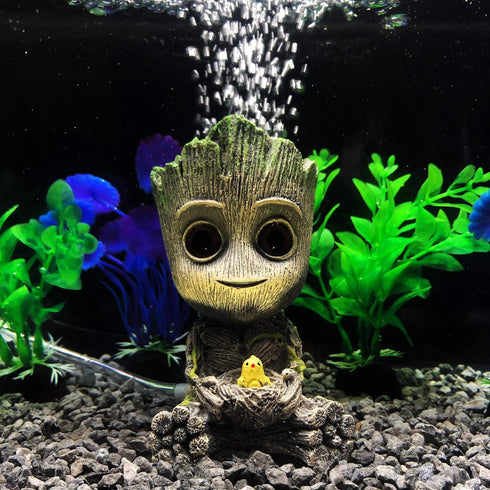 Aquarium Groot Air Bubbler Decorations, Fish Tank Air Stone Set