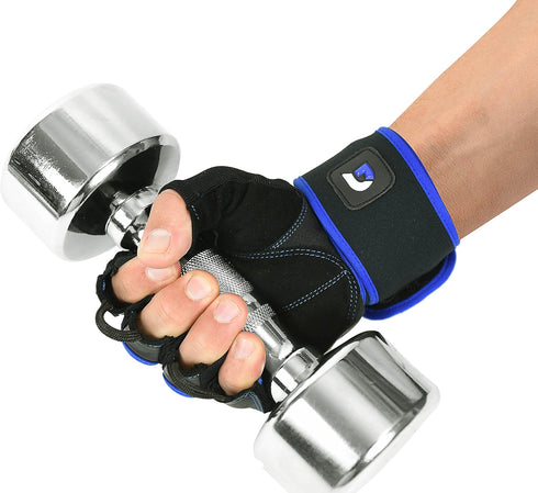 2" 8 1/8" 8 1/2") Gym Gloves - Ranger with Built in Wide Wrist Wraps Design for Weight Lifting, Power Lifting