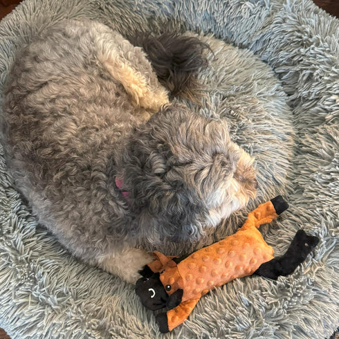 SPOT Skinneeez Extreme Stuffers Cow Dog Toy 14in - Stuffing Free with Squeaker & Rip Stop Mesh for Small to Medium Dogs