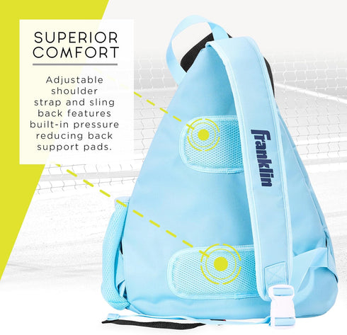 Backpack Franklin Sports Pickleball Bags - Sling Bag for Gear + Equipment - Men + Women - Holds Paddles, Balls +