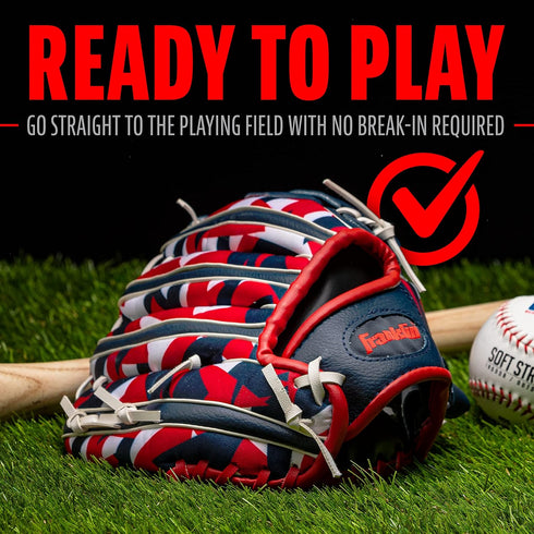 Franklin Sports Kids RTP Youth Baseball + Tball Glove for Boys + Girls