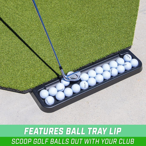 GoSports All-Weather Golf Ball Tray - 24 Ball Capacity - Compatible with All Hitting Mats - Available in Black or Green