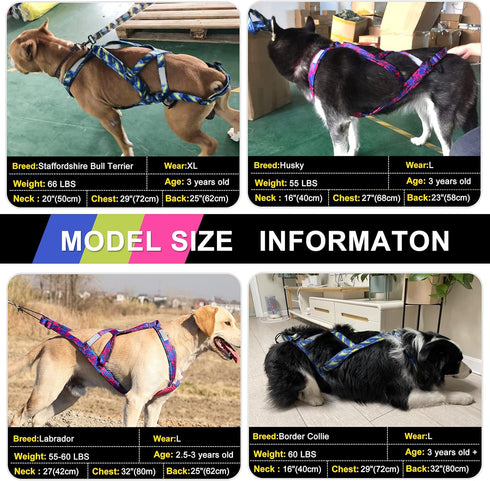 PET ARTIST Speed Training Dog Weight Pulling Harness for Medium and Large Dogs, Pink, XL