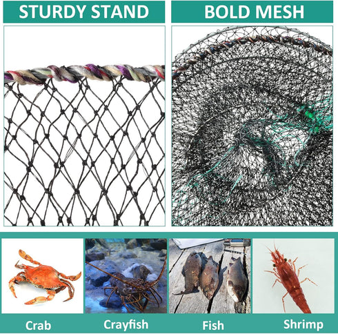 4 Pack 49 12 24 Inch Zopeal Fishing Bait Trap Crab Trap Minnow Trap Crawfish Trap Lobster Trap Crayfish Shrimp Trap Net