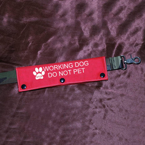 Funny Dog Leash Sleeve, Working Dog Do Not Pet Wrap, Alert Hanging ID Patch Tag, Pet Birthday Gift (Working Not