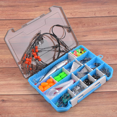 Surf Fishing Tackle Kit, 173pcs Ocean Saltwater Fishing Gear, Lures, Rigs, Weights, Hooks, Accessories