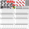 Fishing Bobbers Tackle Kit - 186pcs Basic Fishing Tackle Box Set with Hooks, Bobbers, Sinkers for Beginners Fishing