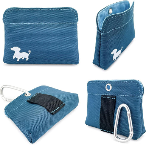 Pocket Sized Dog Treat Pouch - Treat Pouches for Pet Training - Dog Treat Pouch with Magnetic Closure - Dog Walking Treat Bag for Dog Training - Turquoise