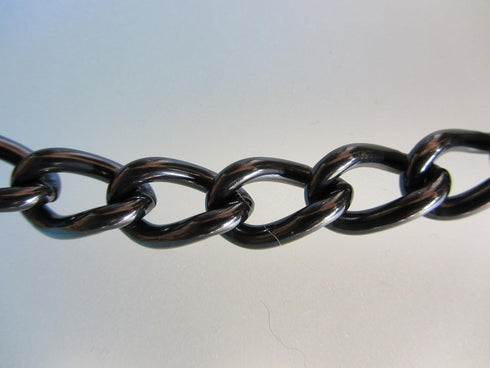 Herm Sprenger Collar, Black Stainless Steel, 25.6" (65cm) Round Links, Wire Gauge 0.12" (3.0 MM)