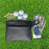 Golf Ball Pouch Tee Holder, Leather Waist Bag, Zippered Golf Accessory Pouch