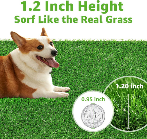 Artificial Grass 51.2"x26" 1 Pack - Fake Grass for Dogs Indoor Outdoor Potty Training Replacement Turf