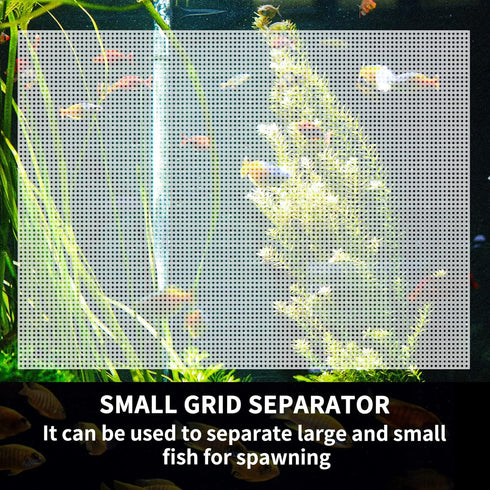2 Pack Fish Tank Divider, Clear Plastic Cuttable Grid Plate, 13 * 17.3in, Includes Suction Cups