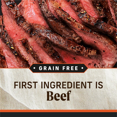 (Pack 12) 12.7 oz. Merrick Grain Free Premium And Natural Canned Dog Food, Soft And Healthy Wet Recipe, Real Texas Beef