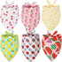 Summer Dog Bandana with Fruit Pattern, 6 Pack Pet Scarf for Small Medium Dogs