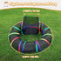 98.4" Chinchilla, Guinea Pig Playpen with Tunnel, Rainbow Playpen with Extended Tube & Open Side, Rabbit Playpen
