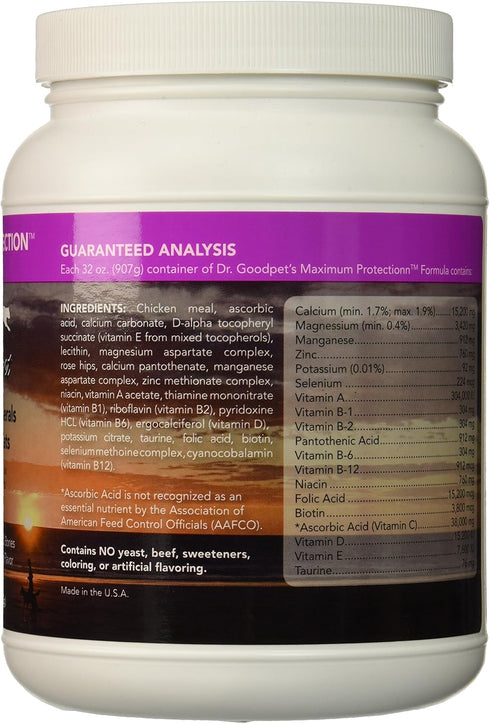 Maximum Protection Formula - All Natural Delicious Premium Quality Multi-Vitamin/Mineral Powder