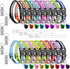 18 Piece Adjustable Reflective Cat Collars with Bell, Durable Nylon Collars with Safety Buckles and 6 Weatherproof ID