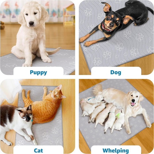 65"x48" IMPROVIA Extra-Large Waterproof Dog Mat - Jumbo Washable Playpen Floor Protector, Non-Slip Pet Pad, Heavy-Duty